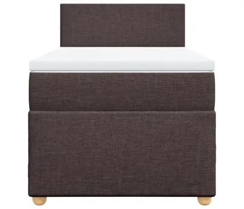 Lova Su Spyruoklėmis Ir Čiužiniu, Ruda, 100X200cm Audinys