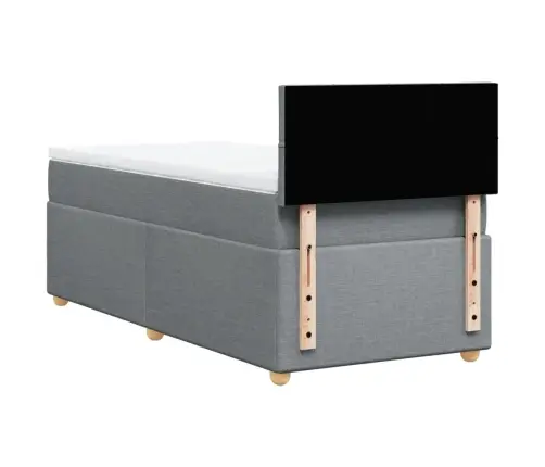 Kontinentaalvoodi Madratsiga, Helehall, 100X200 cm Kangas