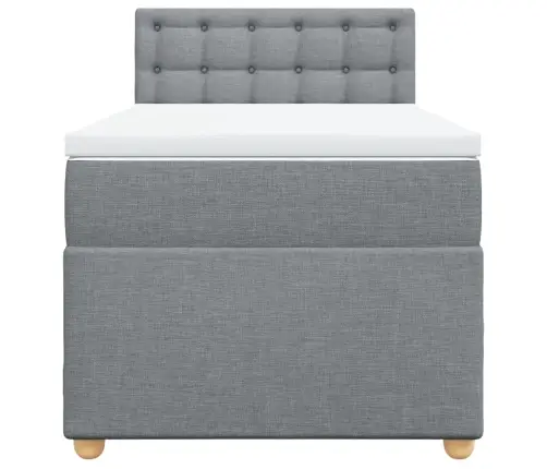 Kontinentaalvoodi Madratsiga, Helehall, 100X200 cm Kangas