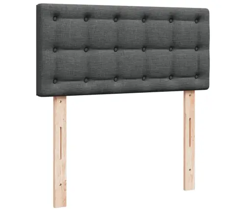 Atsperu Gultas Rāmis Ar Matraci, Tumši Pelēka Audums, 100X200Cm Vidaxl Atsperu Gultas Rāmis Ar Matraci, Tumši Pelēka Audums, 100X200Cm Vidaxl