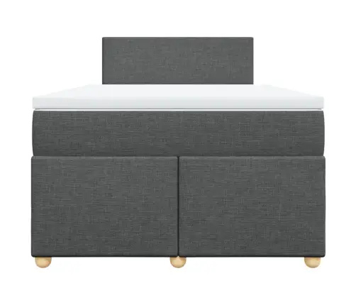 Lova Su Spyruoklėmis Ir Čiužiniu, Pilka, 120X190cm Audinys