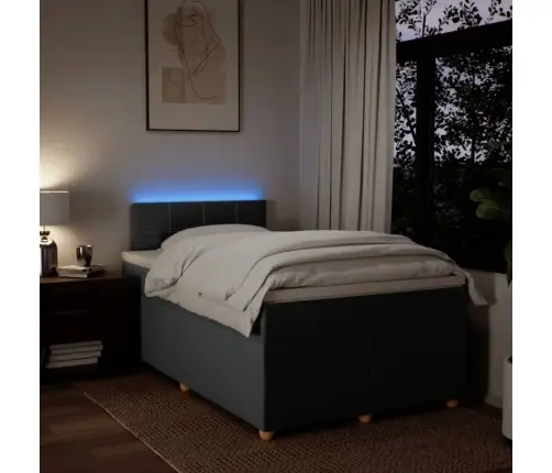 Lova Su Spyruoklėmis Ir Čiužiniu, Pilka, 120X190cm Audinys