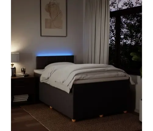 Atsperu Gulta Ar Matraci, Tumši Brūns Audums, 120X190 Cm Vidaxl