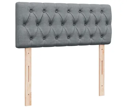 Atsperu Gulta Ar Matraci, Gaiši Pelēka Audums, 120X190 Cm Vidaxl