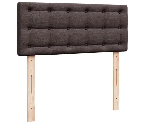 Atsperu Gulta Ar Matraci, Tumši Brūns Audums, 120X190 Cm Vidaxl