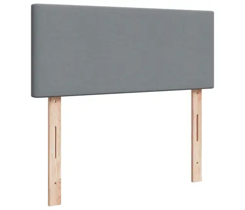 Atsperu Gulta Ar Matraci, Gaiši Pelēka Audums, 120X200Cm Vidaxl