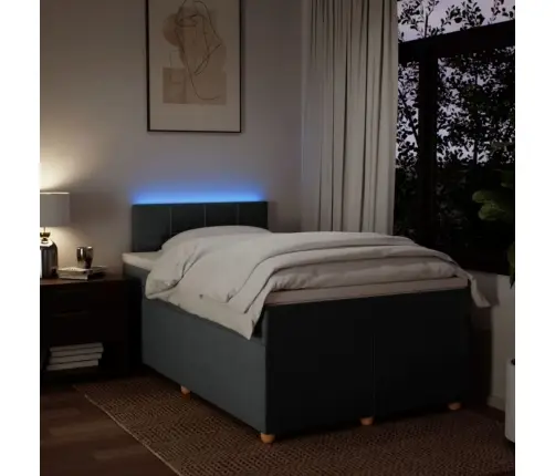 Atsperu Gulta Ar Matraci, Tumši Pelēka Audums, 120X200Cm Vidaxl