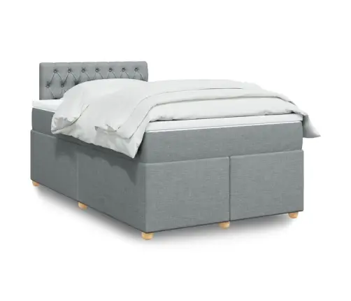 Kontinentaalvoodi Madratsiga, Helehall, 120X200 cm Kangas