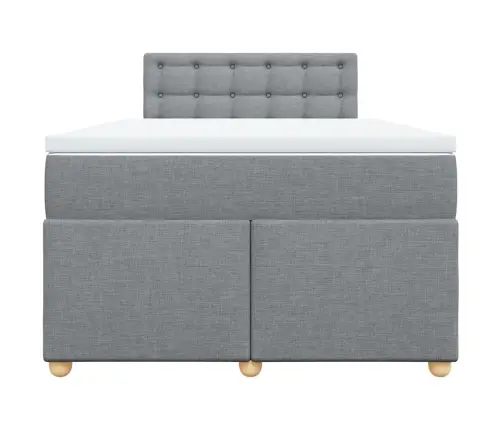 Lova Su Spyruoklėmis Ir Čiužiniu, Pilka, 120X200cm Audinys