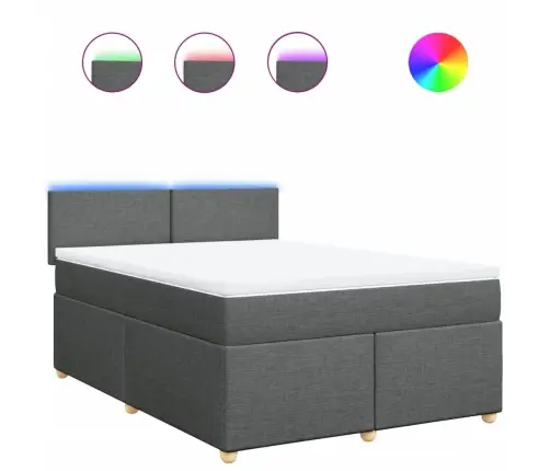 Kontinentaalvoodi Madratsiga,Tumehall, 140X190 cm Kangas