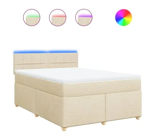 Kontinentaalvoodi Madratsiga, Kreemjas, 140X190 cm Kangas