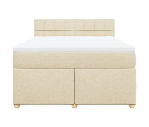 Kontinentaalvoodi Madratsiga, Kreemjas, 140X190 cm Kangas