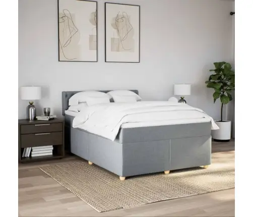 Kontinentaalvoodi Madratsiga, Helehall, 140X190 cm Kangas