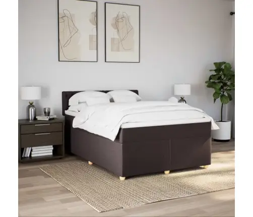 Kontinentaalvoodi Madratsiga, Tumepruun, 140X190 cm Kangas