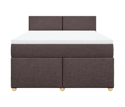 Kontinentaalvoodi Madratsiga, Tumepruun, 140X200 cm Kangas