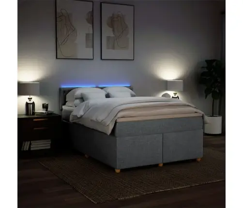 Kontinentaalvoodi Madratsiga, Helehall, 140X200 cm Kangas