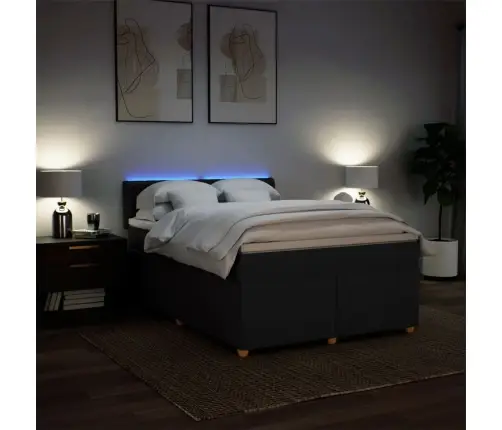 Kontinentaalvoodi Madratsiga, Must, 140X200 cm Kangas