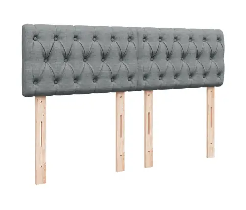 Lova Su Spyruoklėmis Ir Čiužiniu, Pilka, 160X200cm Audinys