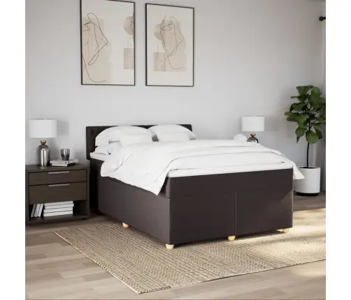 Kontinentaalvoodi Madratsiga, Tumepruun, 160X200 cm Kangas