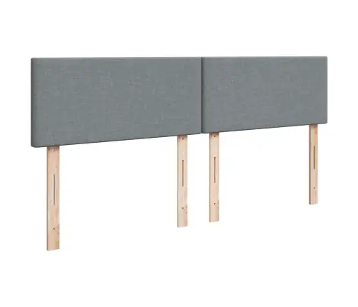 Atsperu Gulta Ar Matraci, Gaiši Pelēka Audums, 180X200 Cm Vidaxl