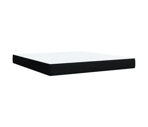 Atsperu Gulta Ar Matraci, Melns, 180X200 Cm, Audums Vidaxl
