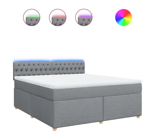 Kontinentaalvoodi Madratsiga, Helehall, 180X200 cm Kangas