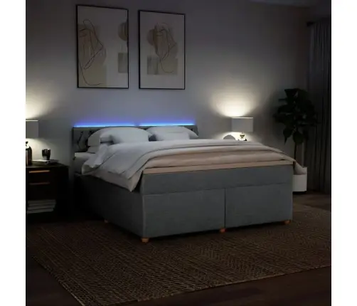 Kontinentaalvoodi Madratsiga, Helehall, 180X200 cm Kangas