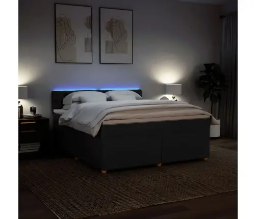 Kontinentaalvoodi Madratsiga, Must, 180X200 cm Kangas