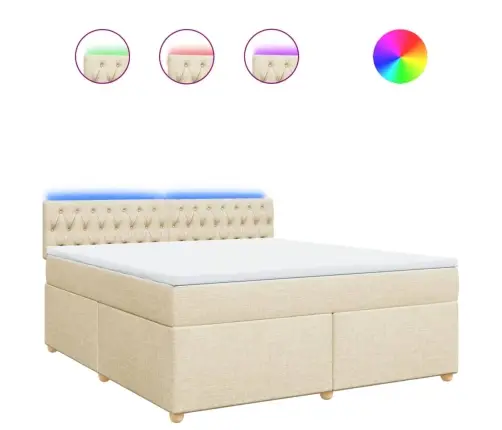 Kontinentaalvoodi Madratsiga, Kreemjas, 180X200 cm Kangas