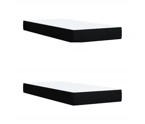 Kontinentaalvoodi Madratsiga, Must, 200X200 cm Kangas