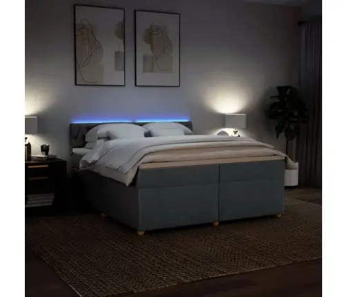 Kontinentaalvoodi Madratsiga, Tumehall, 200X200 cm Kangas