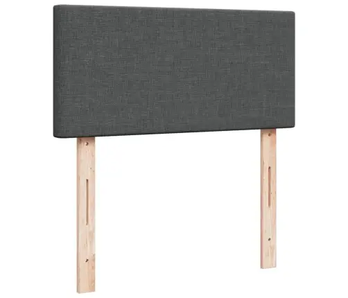 Atsperu Gultas Rāmis Ar Matraci, Tumši Pelēka, 80X200Cm, Audums Vidaxl