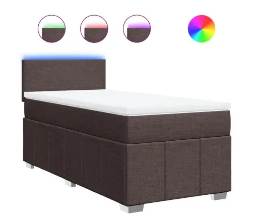 Kontinentaalvoodi Madratsiga, Tumepruun, 80X200 cm Kangas