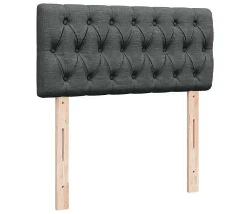 Atsperu Gultas Rāmis Ar Matraci, Tumši Pelēka, 80X200Cm, Audums Vidaxl