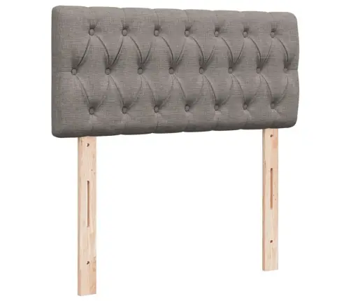 Atsperu Gultas Rāmis Ar Matraci, Pelēkbrūns, 80X200 Cm, Audums Vidaxl