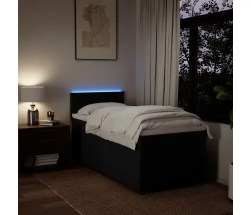 Kontinentaalvoodi Madratsiga, Must, 90X190 cm Kangas