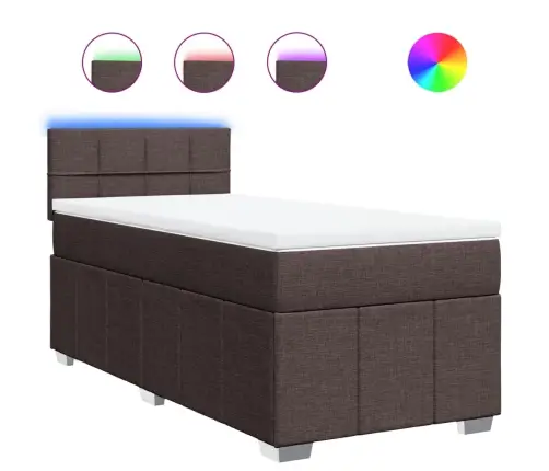 Kontinentaalvoodi Madratsiga, Tumepruun, 90X190 cm Kangas