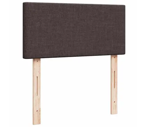 Atsperu Gultas Rāmis Ar Matraci, Tumši Brūna, 90X200 Cm, Audums Vidaxl