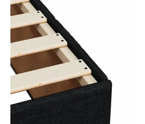 Kontinentaalvoodi Madratsiga, Must, 90X200 cm Kangas