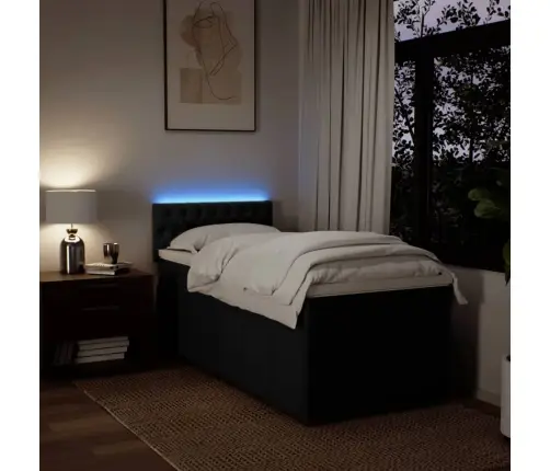 Kontinentaalvoodi Madratsiga, Must, 90X200 cm Kangas