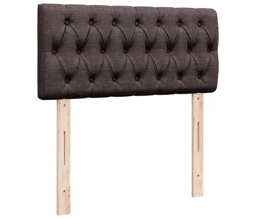 Atsperu Gultas Rāmis Ar Matraci, Tumši Brūna, 90X200 Cm, Audums Vidaxl