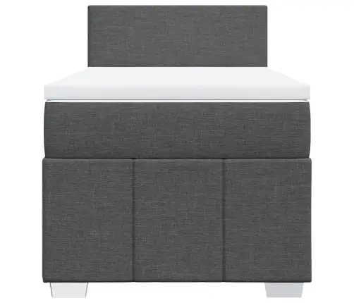 Atsperu Gultas Rāmis Ar Matraci, Tumši Pelēka Audums, 100X200Cm Vidaxl