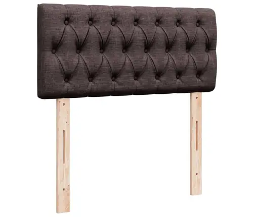 Atsperu Gultas Rāmis Ar Matraci, Tumši Brūna, 100X200Cm, Audums Vidaxl