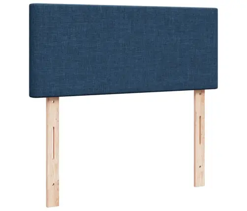 Atsperu Gulta Ar Matraci, Zils Audums, 120X190 Cm Vidaxl