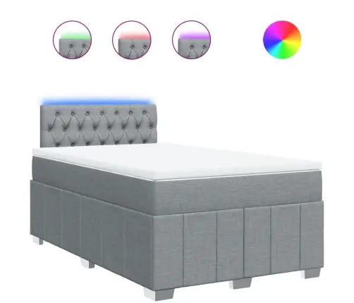 Kontinentaalvoodi Madratsiga, Helehall, 120 X 190 cm Kangas