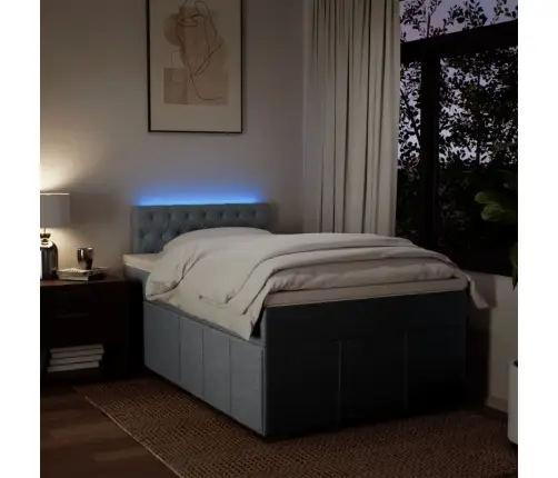 Kontinentaalvoodi Madratsiga, Helehall, 120 X 190 cm Kangas