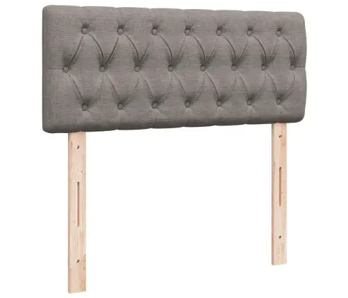 Atsperu Gulta Ar Matraci, Pelēkbrūns Audums, 120X190 Cm Vidaxl