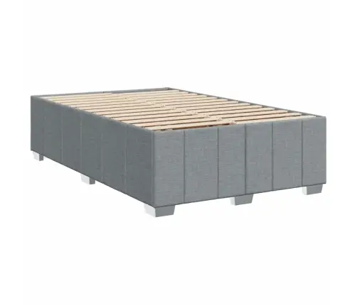 Atsperu Gulta Ar Matraci, Gaiši Pelēka Audums, 120X190 Cm Vidaxl