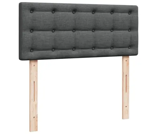 Lova Su Spyruoklėmis Ir Čiužiniu, Pilka, 120X190cm Audinys