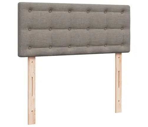 Atsperu Gulta Ar Matraci, Pelēkbrūns Audums, 120X190 Cm Vidaxl